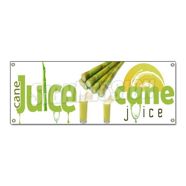SUGAR CANE JUICE BANNER SIGN fresh drinks cold ice soda water